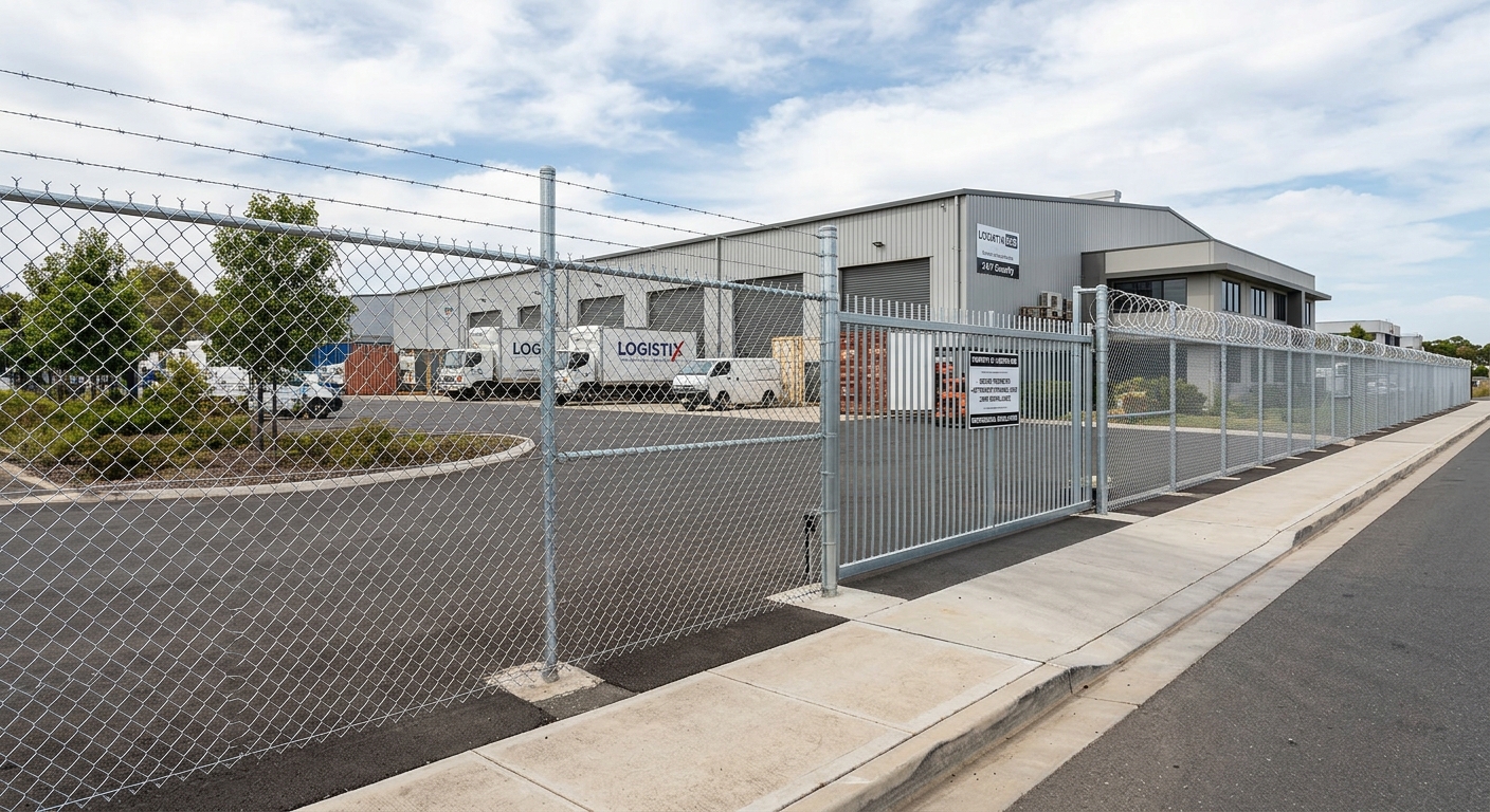 Chain link fence installation for commercial property